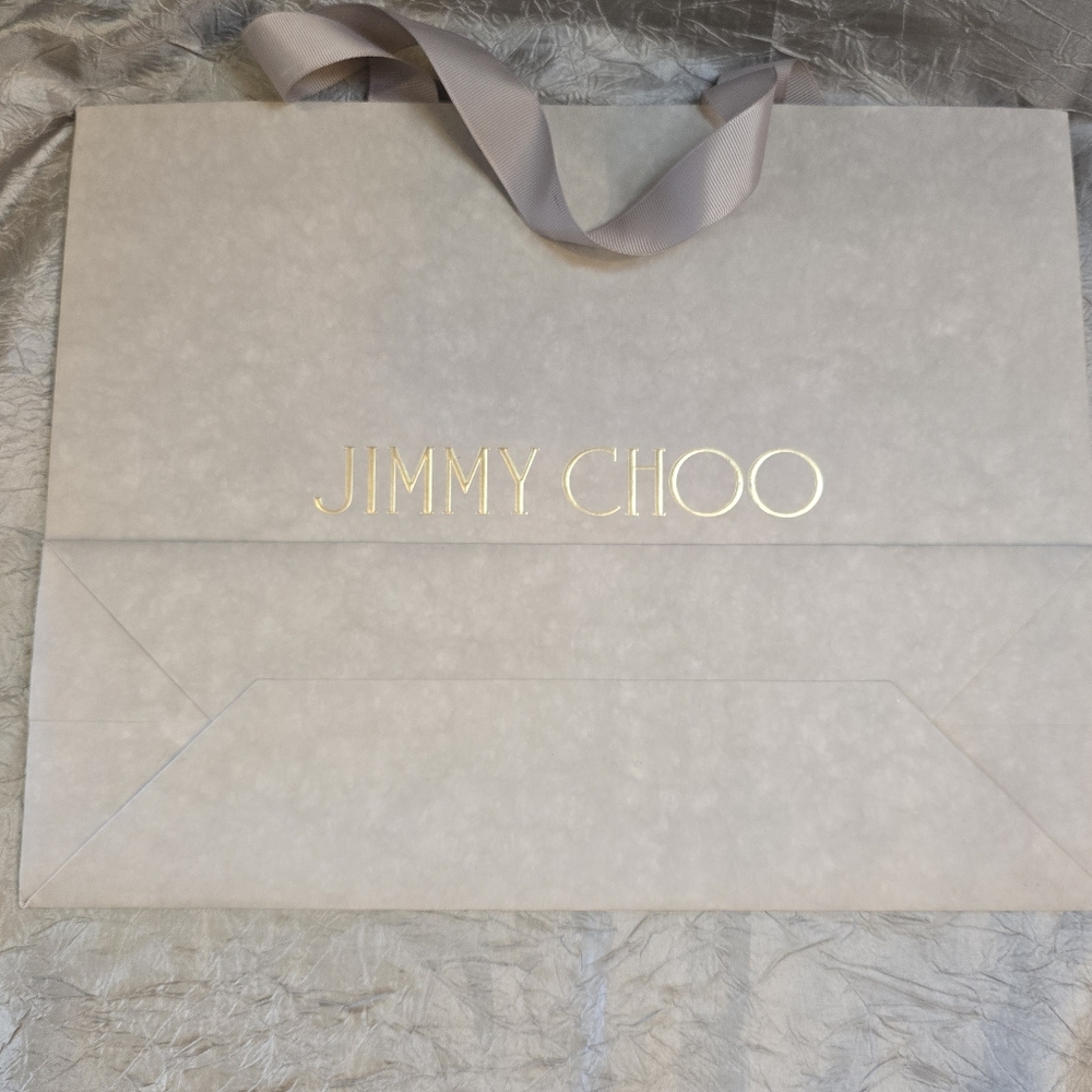 Jimmy Choo Cream/Gray Gift Bag Set - Picture 12 of 13